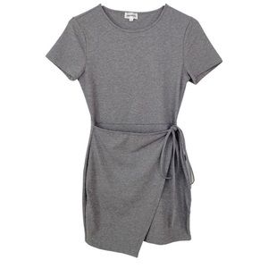 Superdown gray tie dress